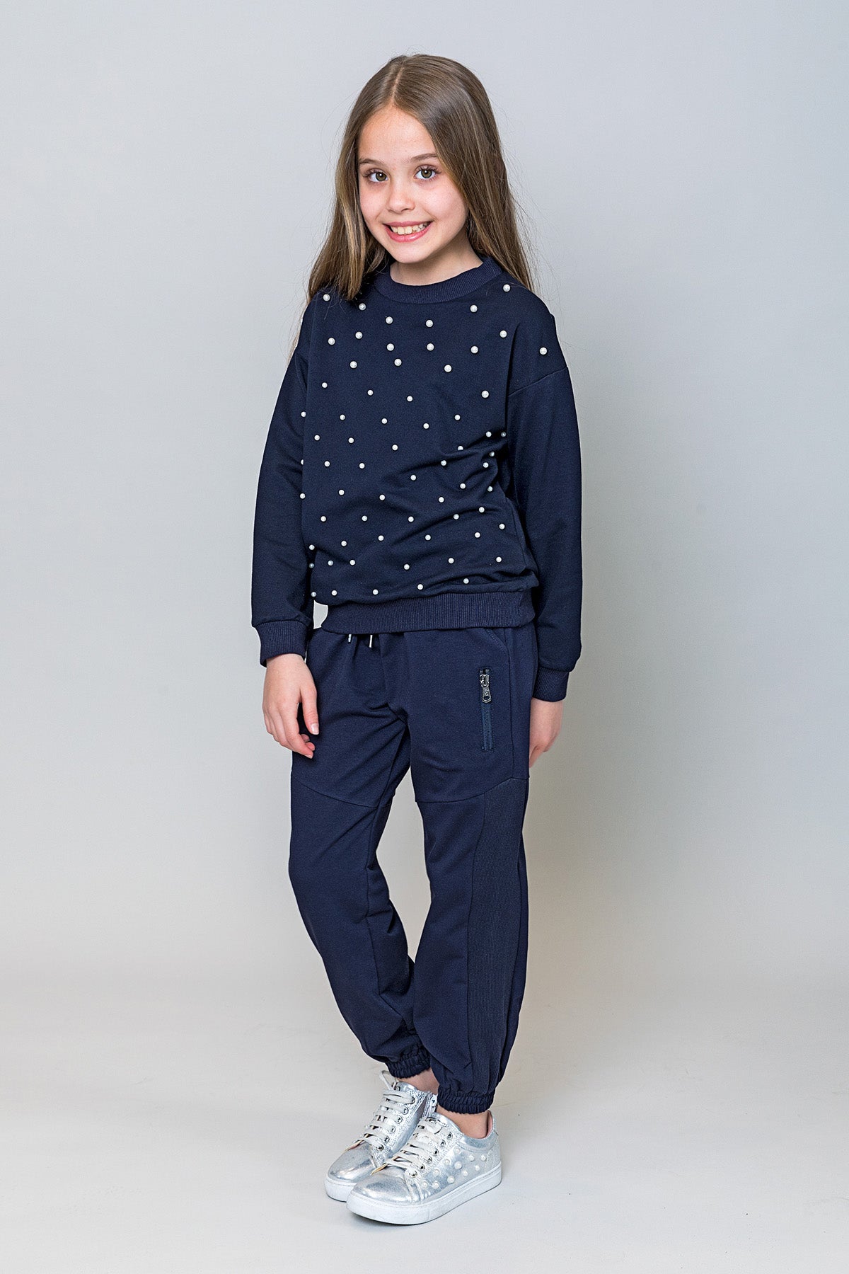 InCity Kids Kız Çocuk Fermuar Detaylı Jogger Eşofman Altı