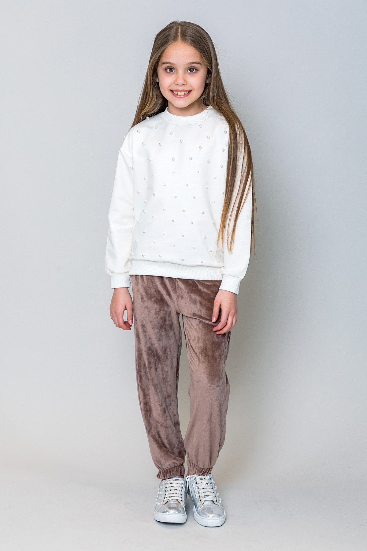 InCity Kids Kız Çocuk Kadife Jogger Eşofman Altı