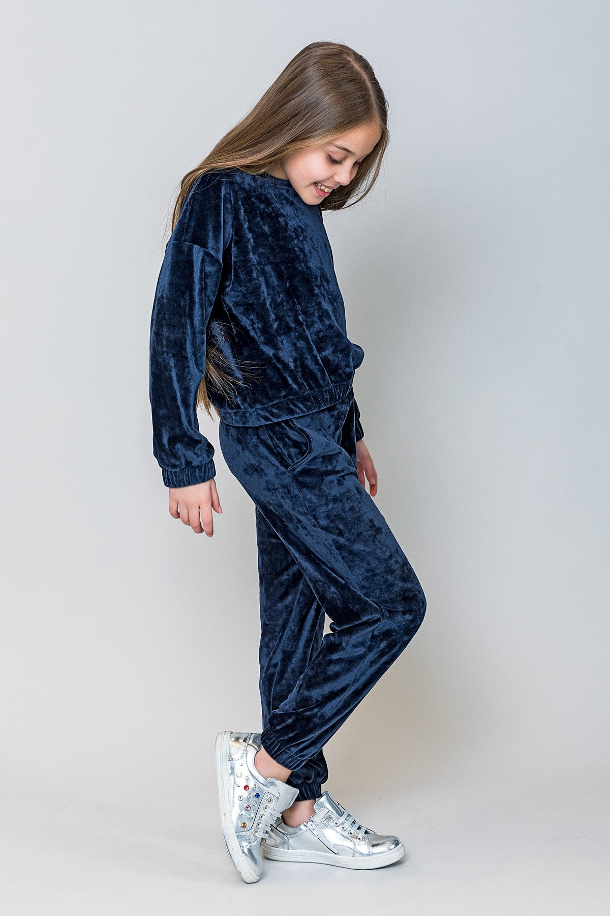 InCity Kids Kız Çocuk Kadife Sweatshirt