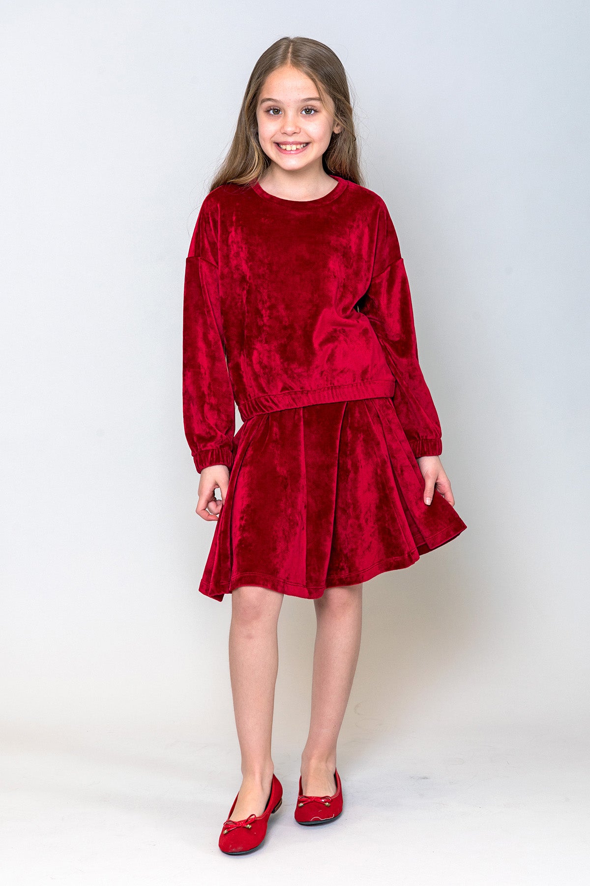 InCity Kids Kız Çocuk Kadife Sweatshirt