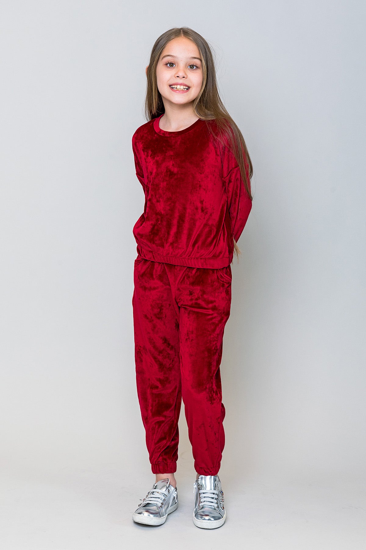 InCity Kids Kız Çocuk Kadife Jogger Eşofman Altı