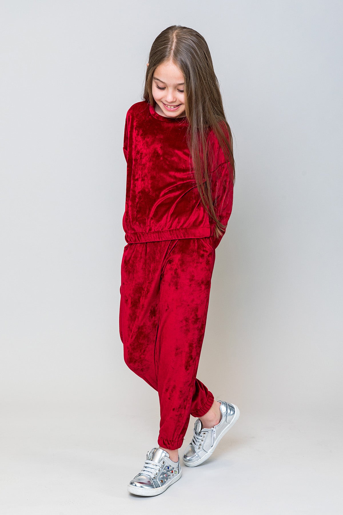 InCity Kids Kız Çocuk Kadife Jogger Eşofman Altı