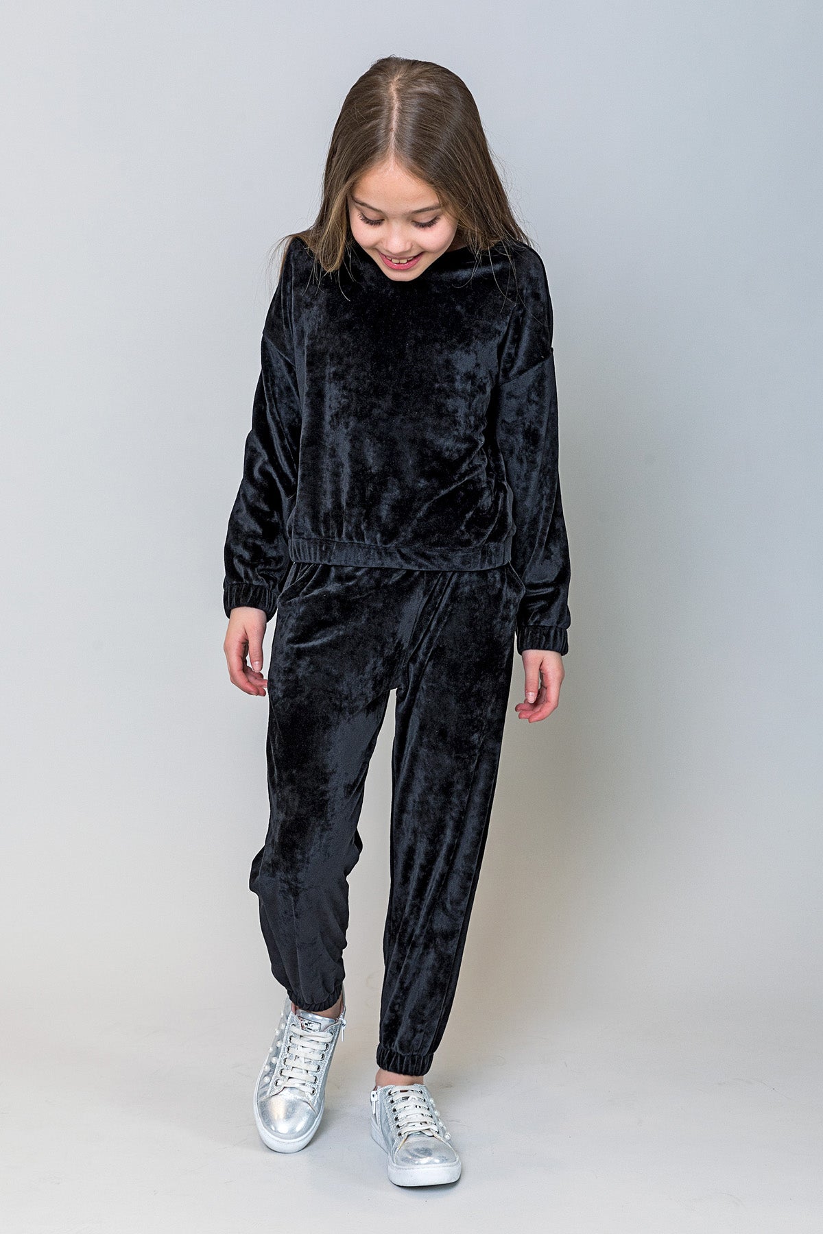 InCity Kids Kız Çocuk Kadife Sweatshirt