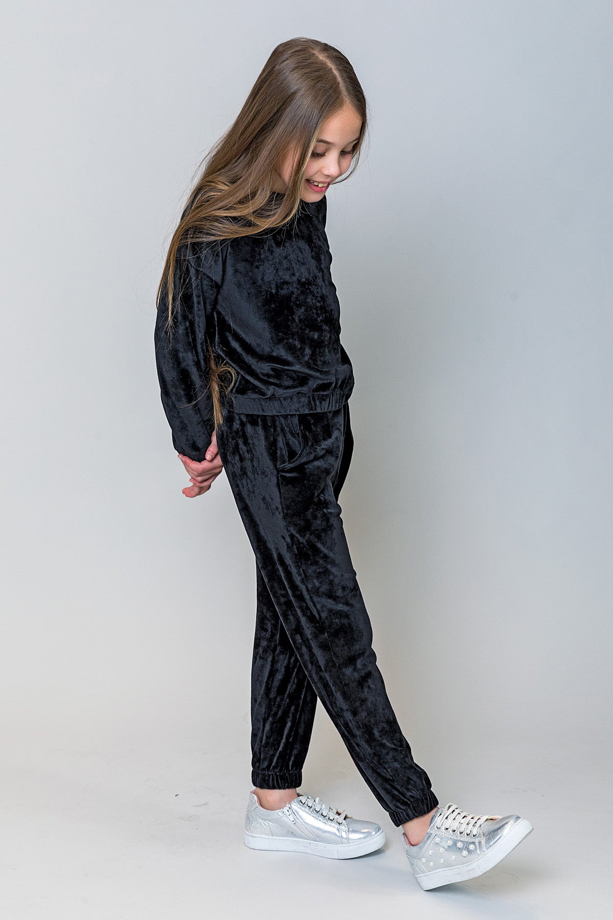 InCity Kids Kız Çocuk Kadife Jogger Eşofman Altı