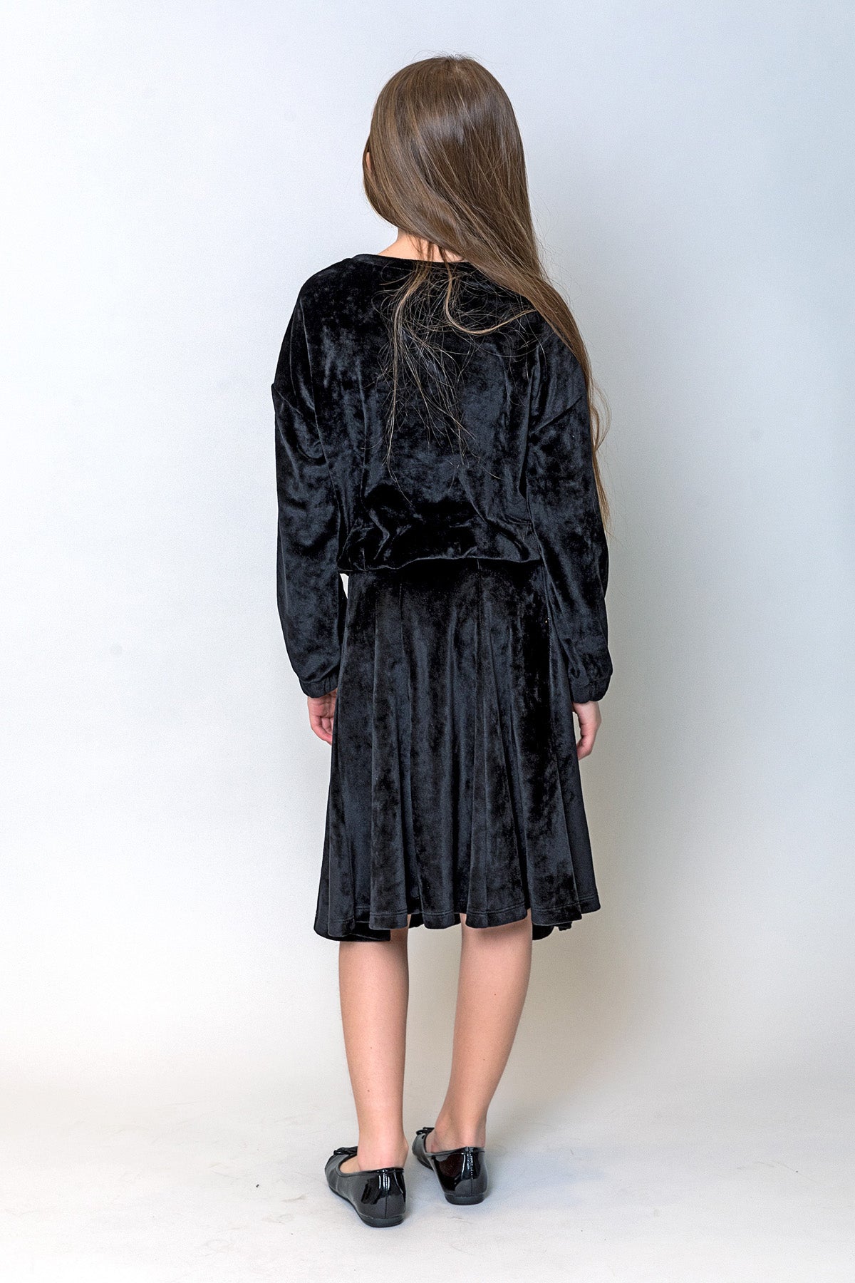 InCity Kids Kız Çocuk Volanlı Kadife Etek