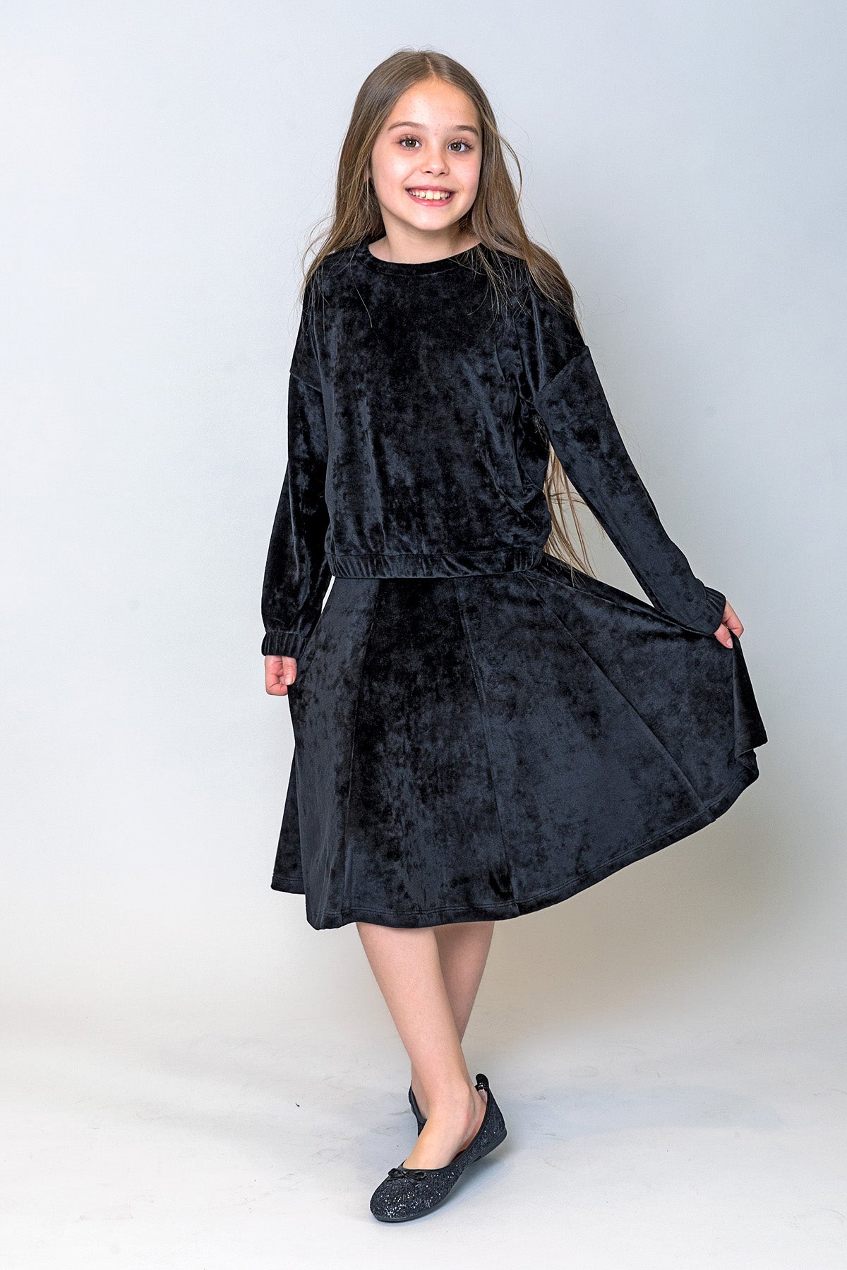 InCity Kids Kız Çocuk Kadife Sweatshirt