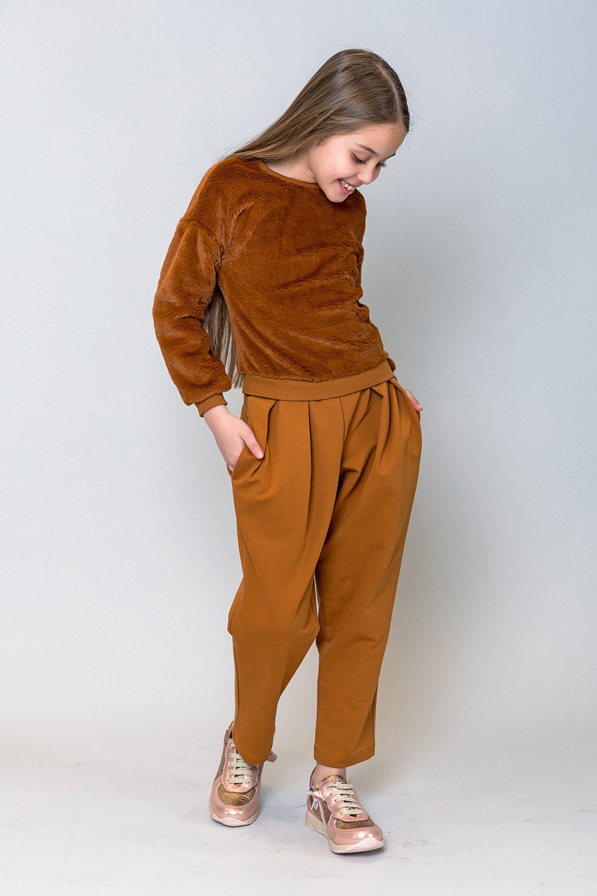 InCity Kids Kız Çocuk Peluş Sweatshirt