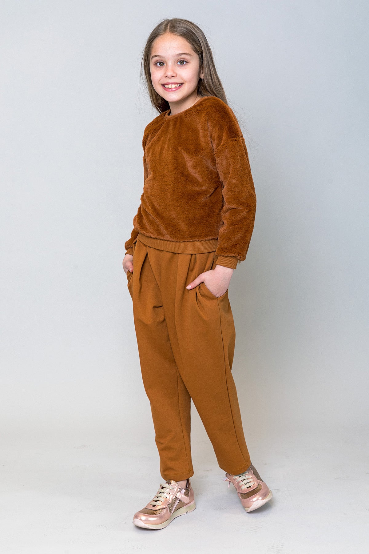 InCity Kids Kız Çocuk Peluş Sweatshirt