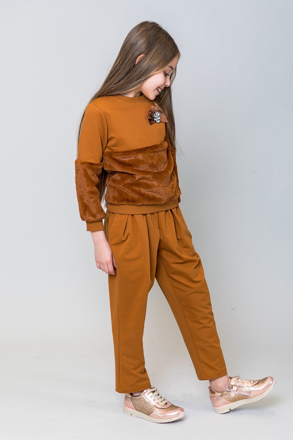 InCity Kids Kız Çocuk Bol Kesim Eşofman Altı