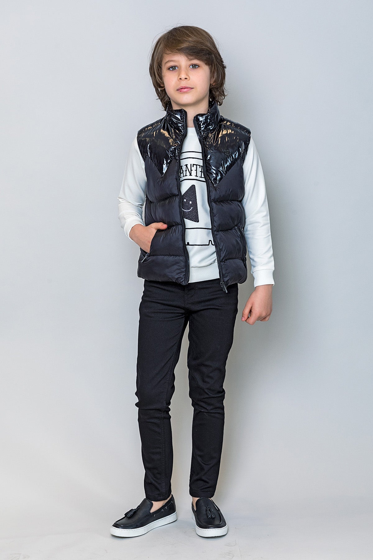 InCity Kids Erkek Çocuk Parlak Kumaş Detaylı Şişme Yelek