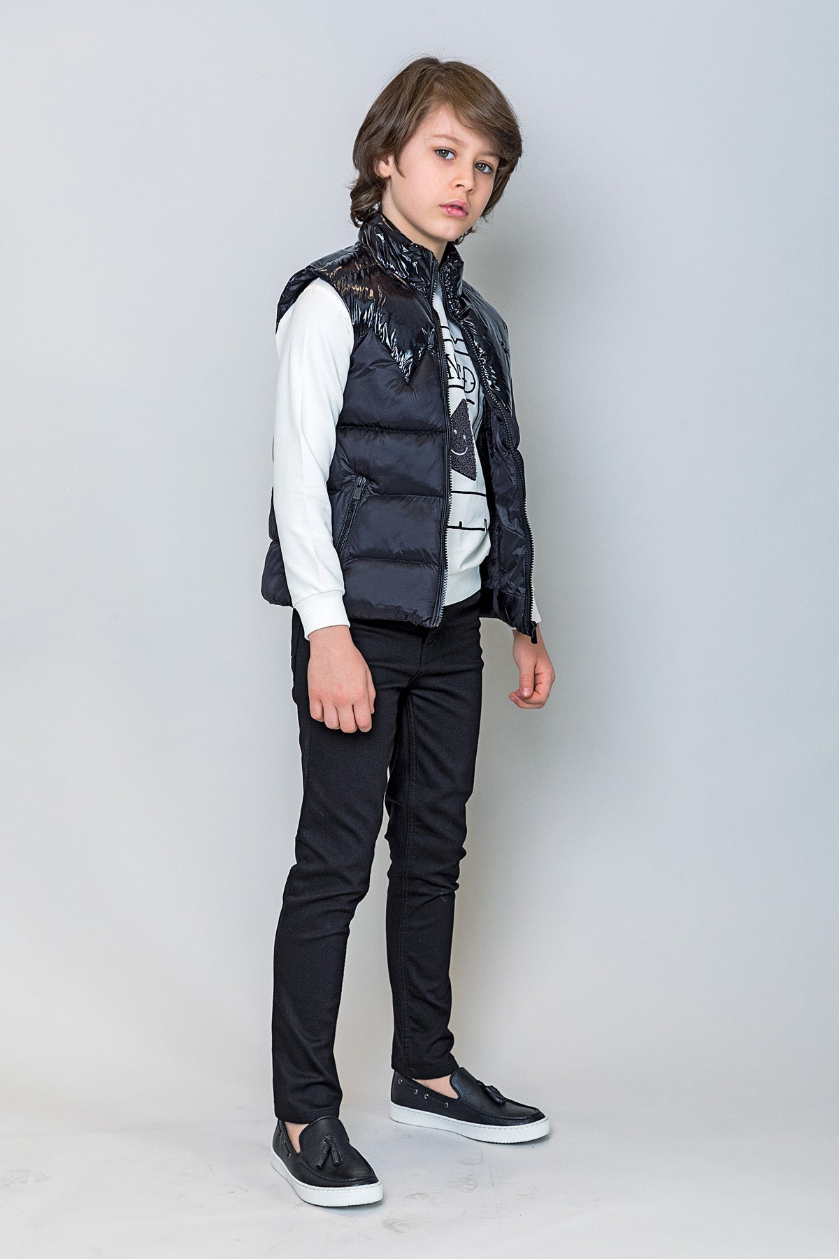 InCity Kids Erkek Çocuk Parlak Kumaş Detaylı Şişme Yelek