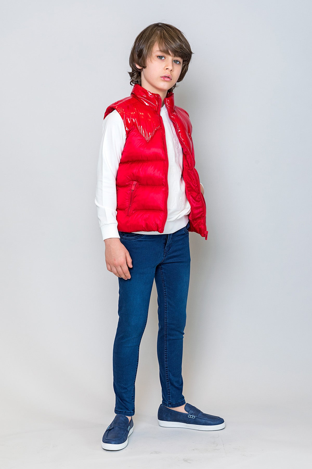 InCity Kids Erkek Çocuk Parlak Kumaş Detaylı Şişme Yelek