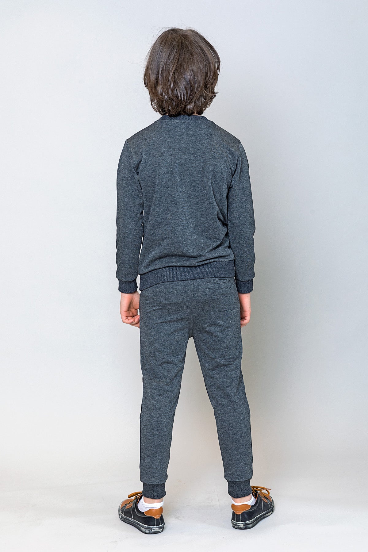 InCity Kids Erkek Çocuk Gülen Pizza Dilim Nakışlı Sweatshirt