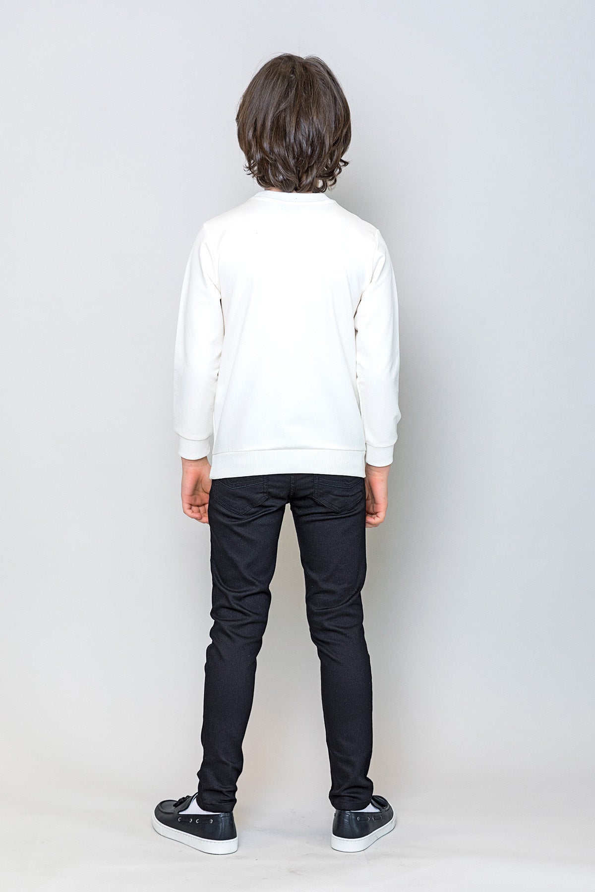 InCity Kids Erkek Çocuk Hız Göstergesi Baskılı Ekru Sweatshirt