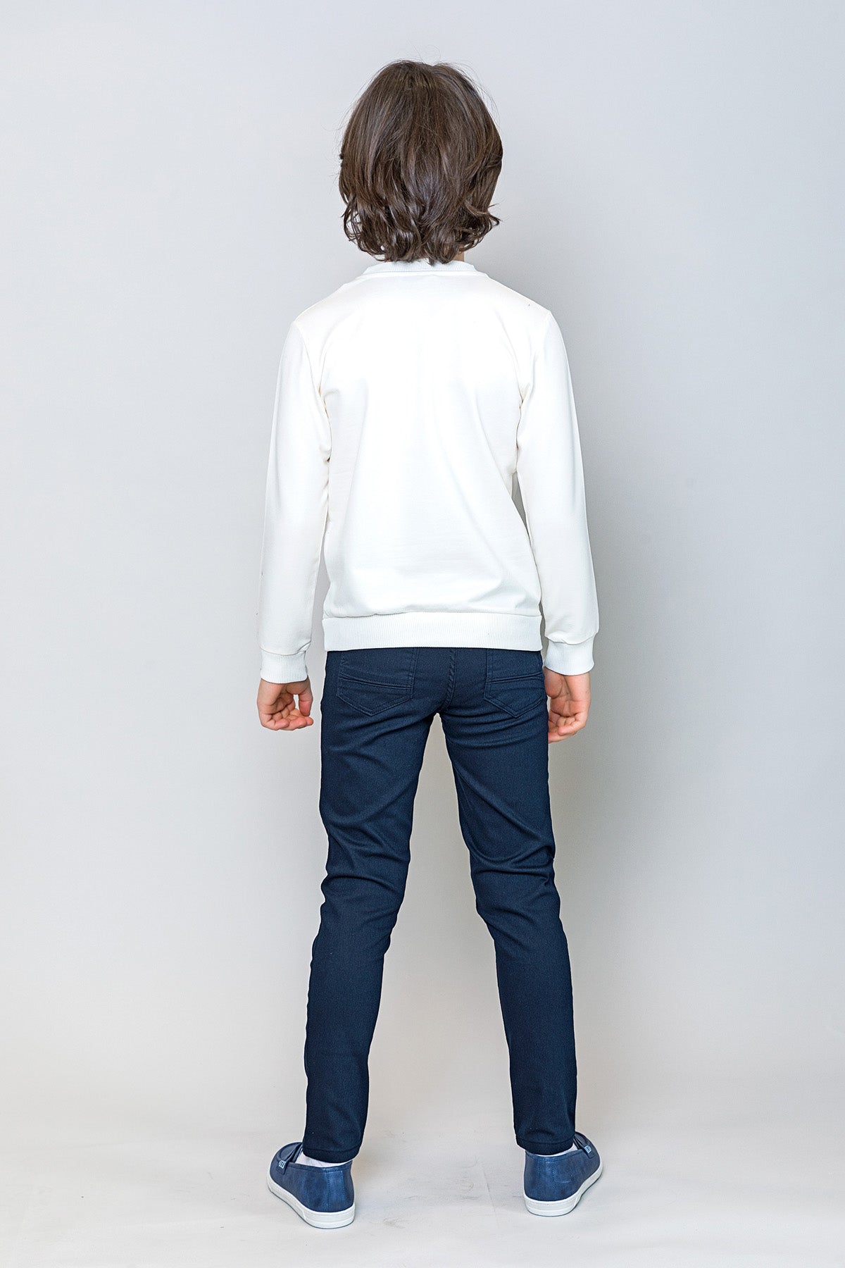 InCity Kids Erkek Çocuk Hız Göstergesi Baskılı Ekru Sweatshirt