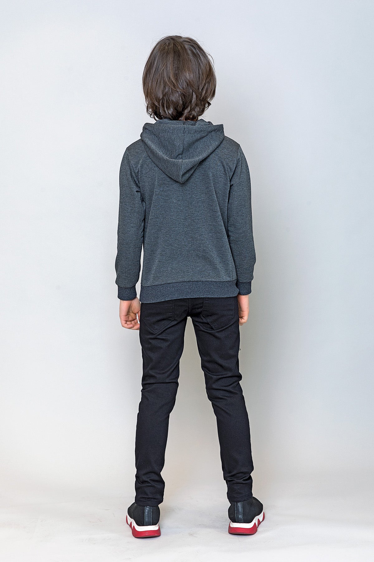 InCity Kids Erkek Çocuk Gözlük Nakışlı Kapüşonlu Sweatshirt