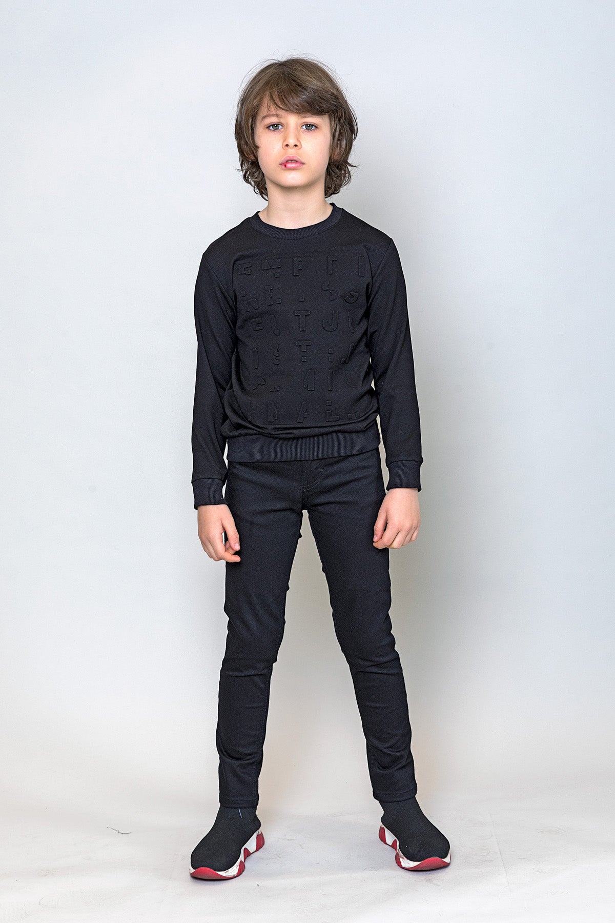 InCity Kids Erkek Çocuk Harf Nakışlı Sweatshirt