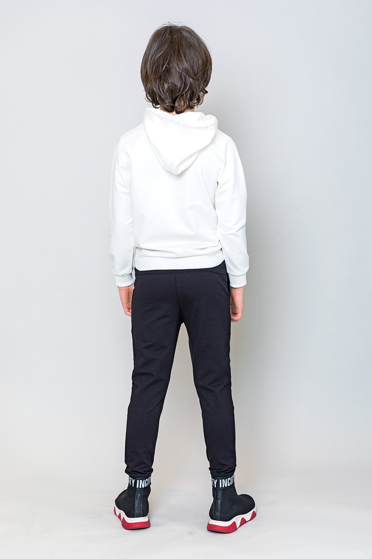 InCity Kids Erkek Çocuk Gözlük Nakışlı Kapüşonlu Sweatshirt