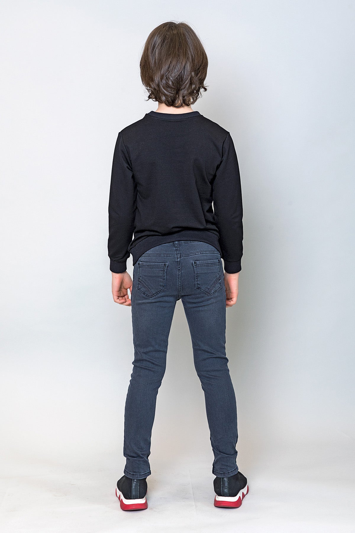 InCity Kids Erkek Çocuk Geometrik Desen Baskılı Sweatshirt