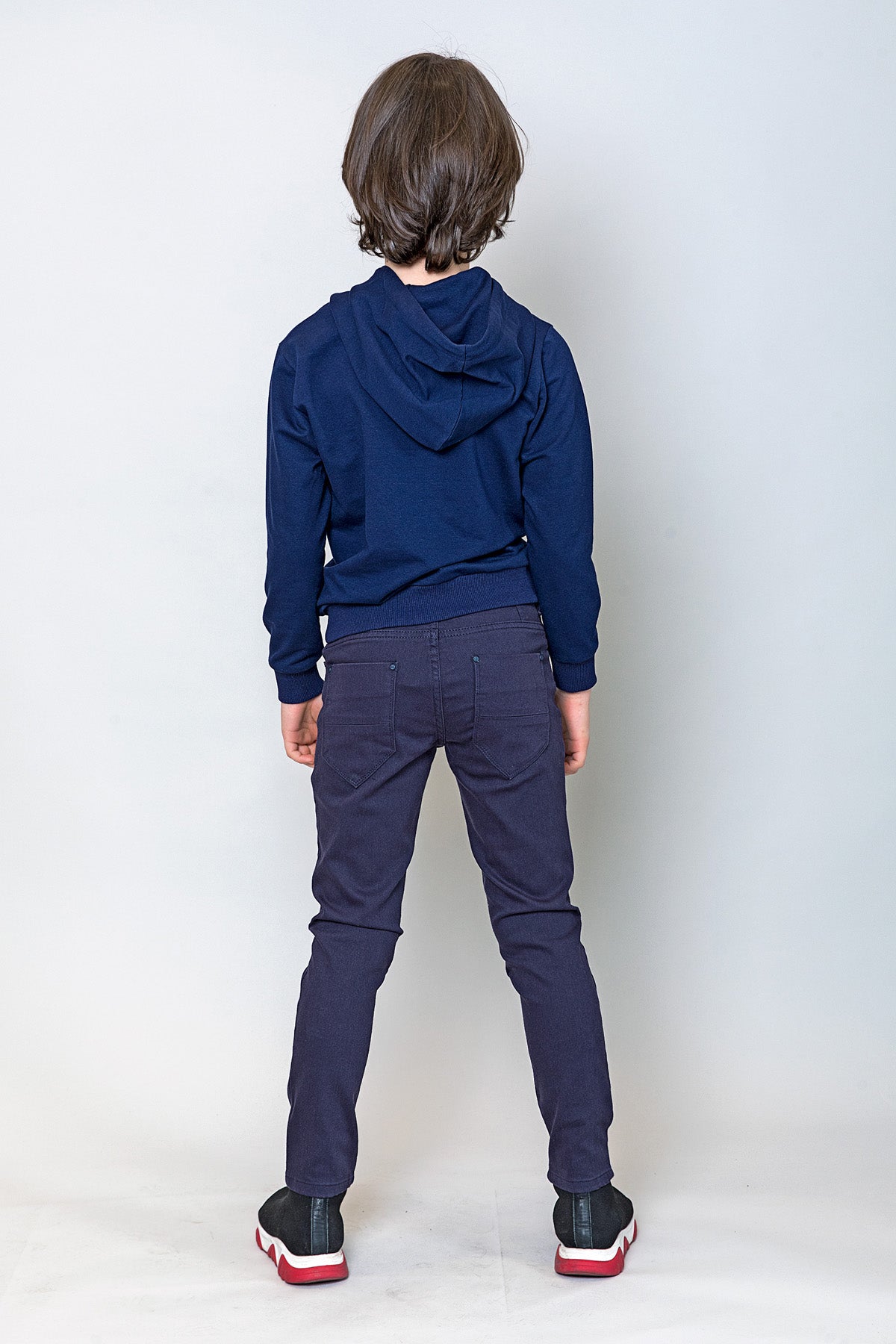 InCity Kids Erkek Çocuk Gözlük Nakışlı Kapüşonlu Sweatshirt