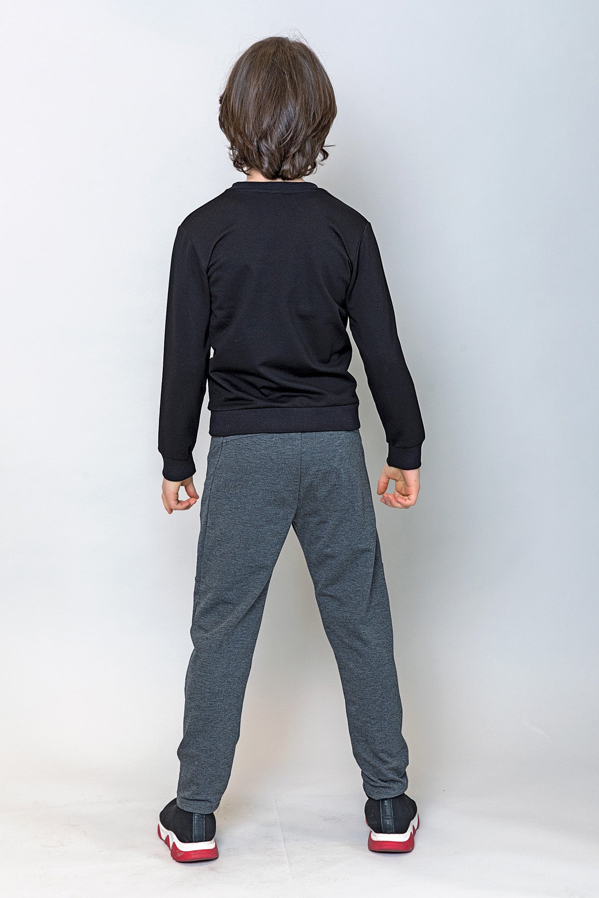 InCity Kids Erkek Çocuk Peluş Kuzey Amerika Haritası Detaylı Sweatshirt