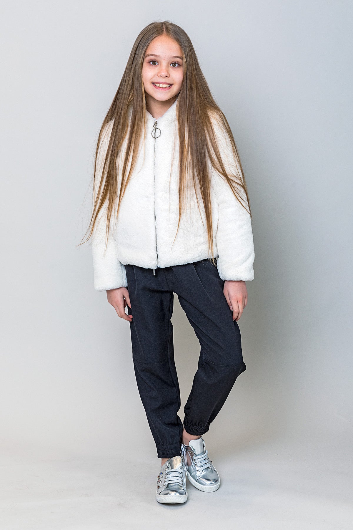 InCity Kids Kız Çocuk Yumuşacık Dokulu Peluş Mont