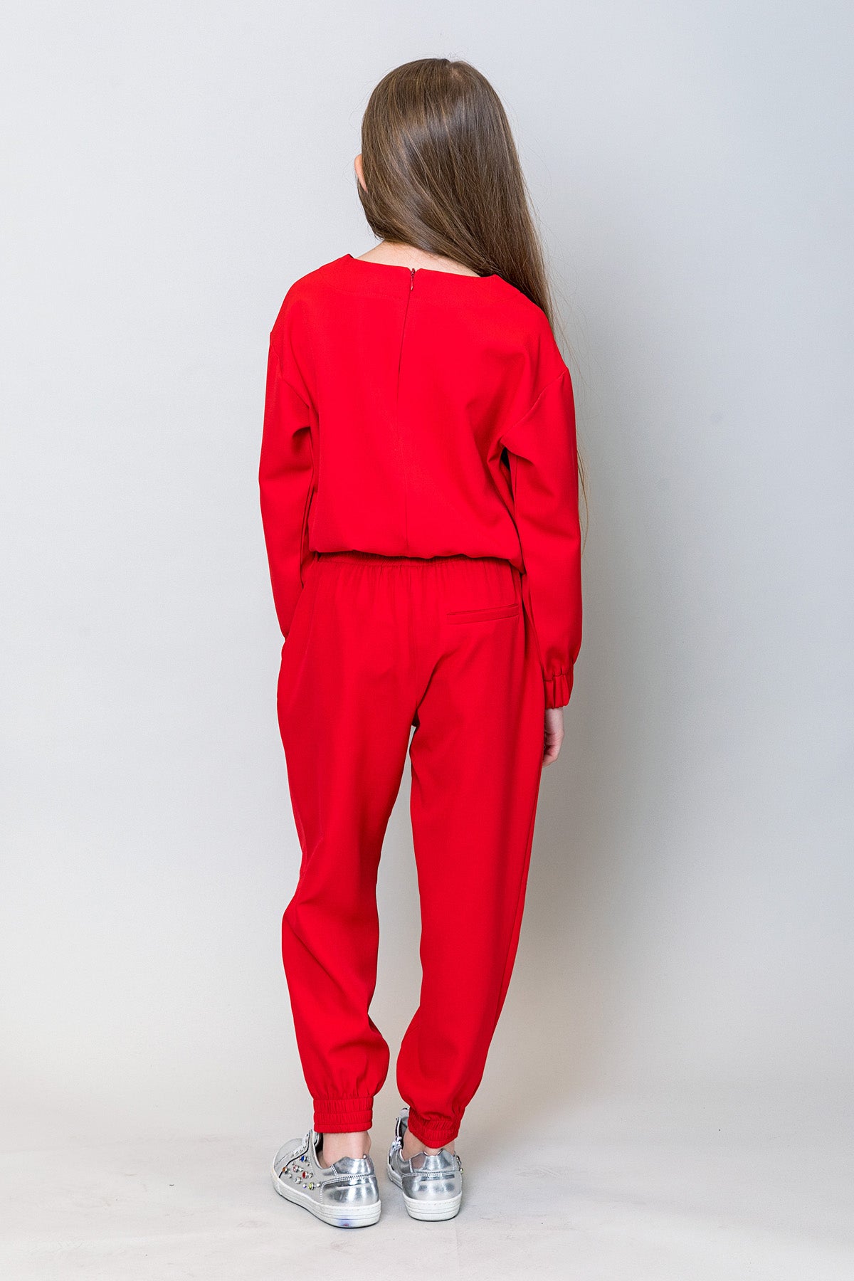 InCity Kids Kız Çocuk Uzun Kollu Amore Pul Detaylı Bluz