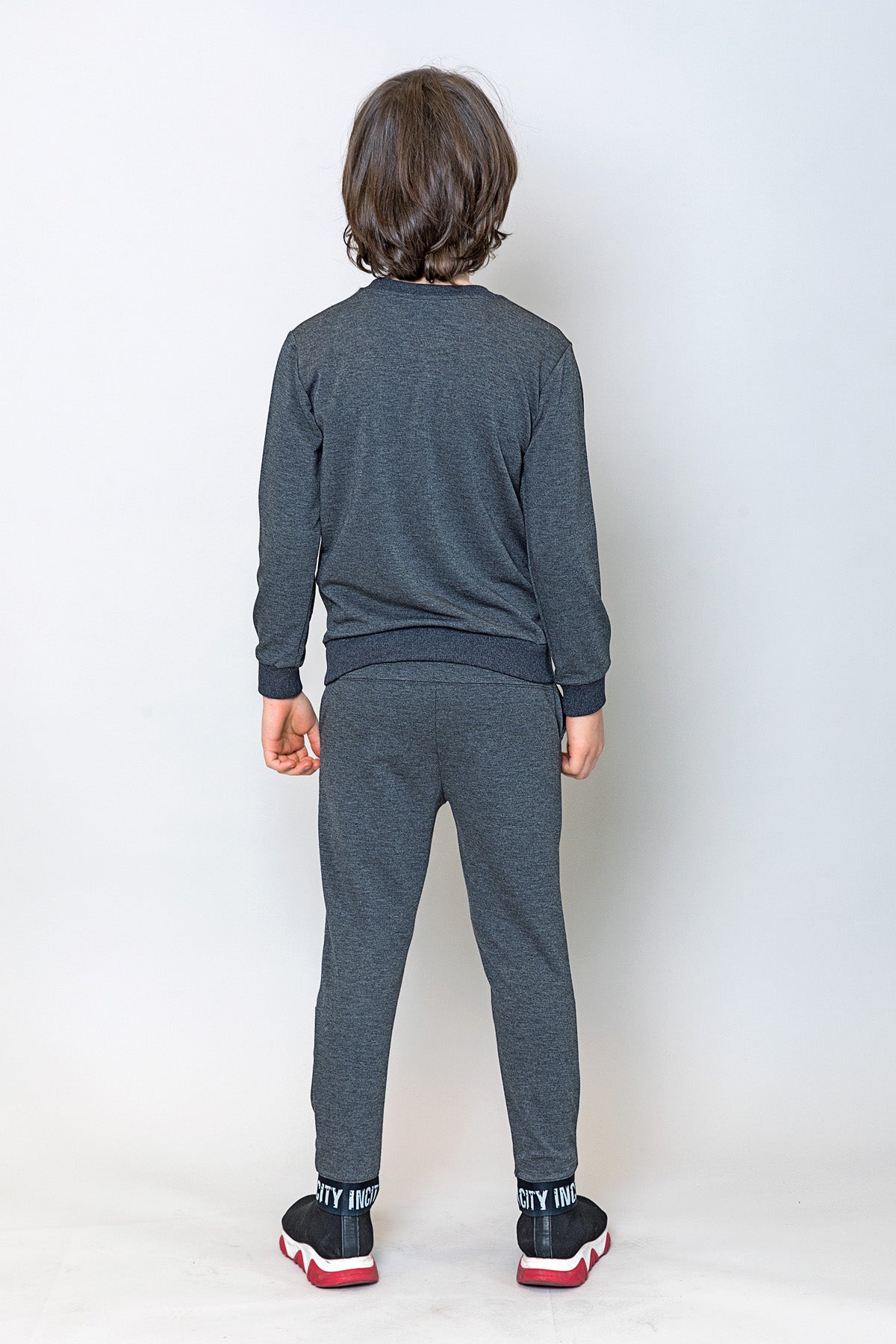 InCity Kids Erkek Çocuk Geometrik Desen Baskılı Sweatshirt