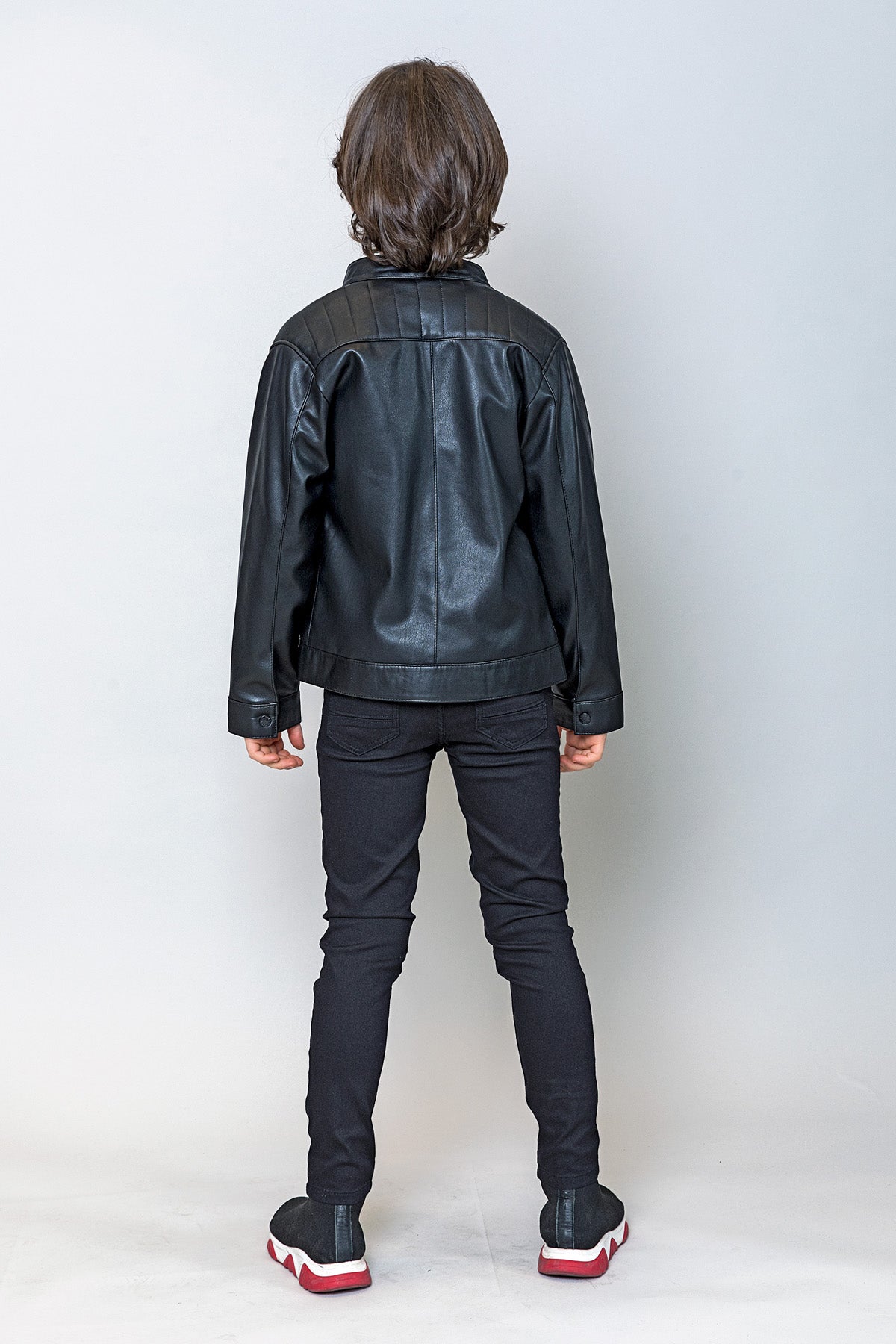 InCity Kids Erkek Çocuk Hakim Yaka Suni Deri Mont