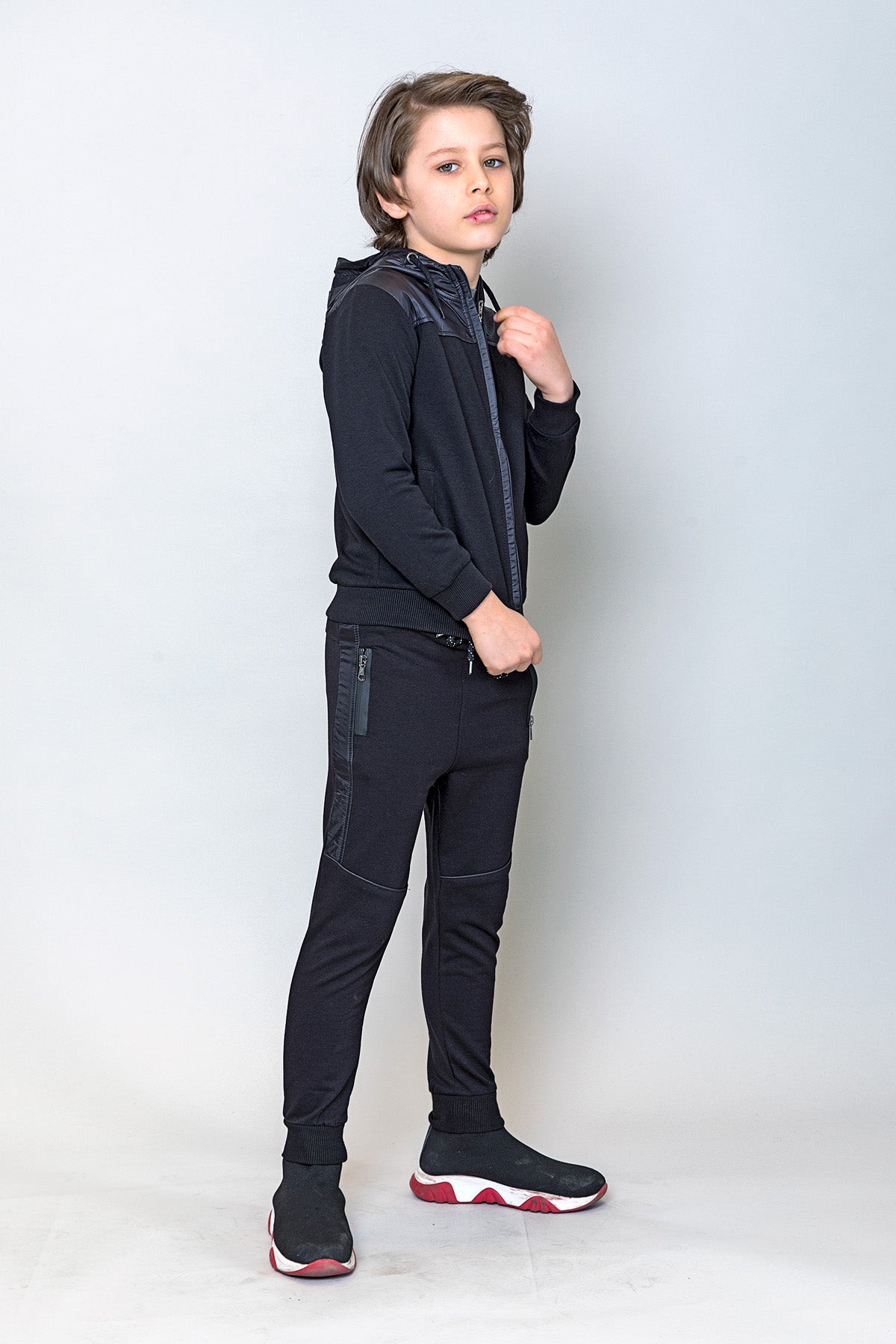 InCity Kids Erkek Çocuk Fermuarlı Kapüşonlu Sweatshirt