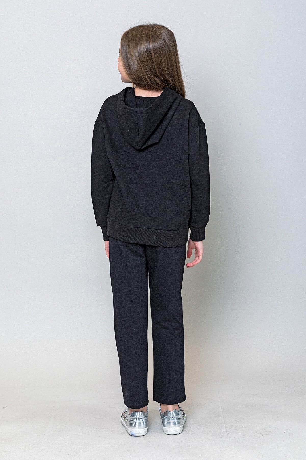 InCity Kids Kız Çocuk Kapüşonlu Puantiyeli Sweatshirt