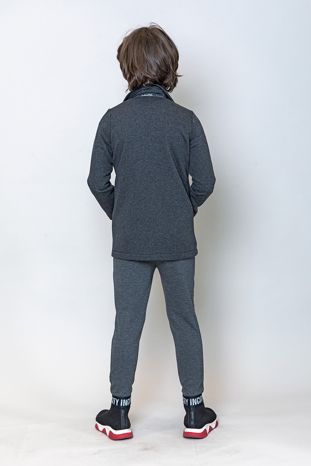 InCity Kids Erkek Çocuk InCity Şerit Detaylı Önü Açık Ceket