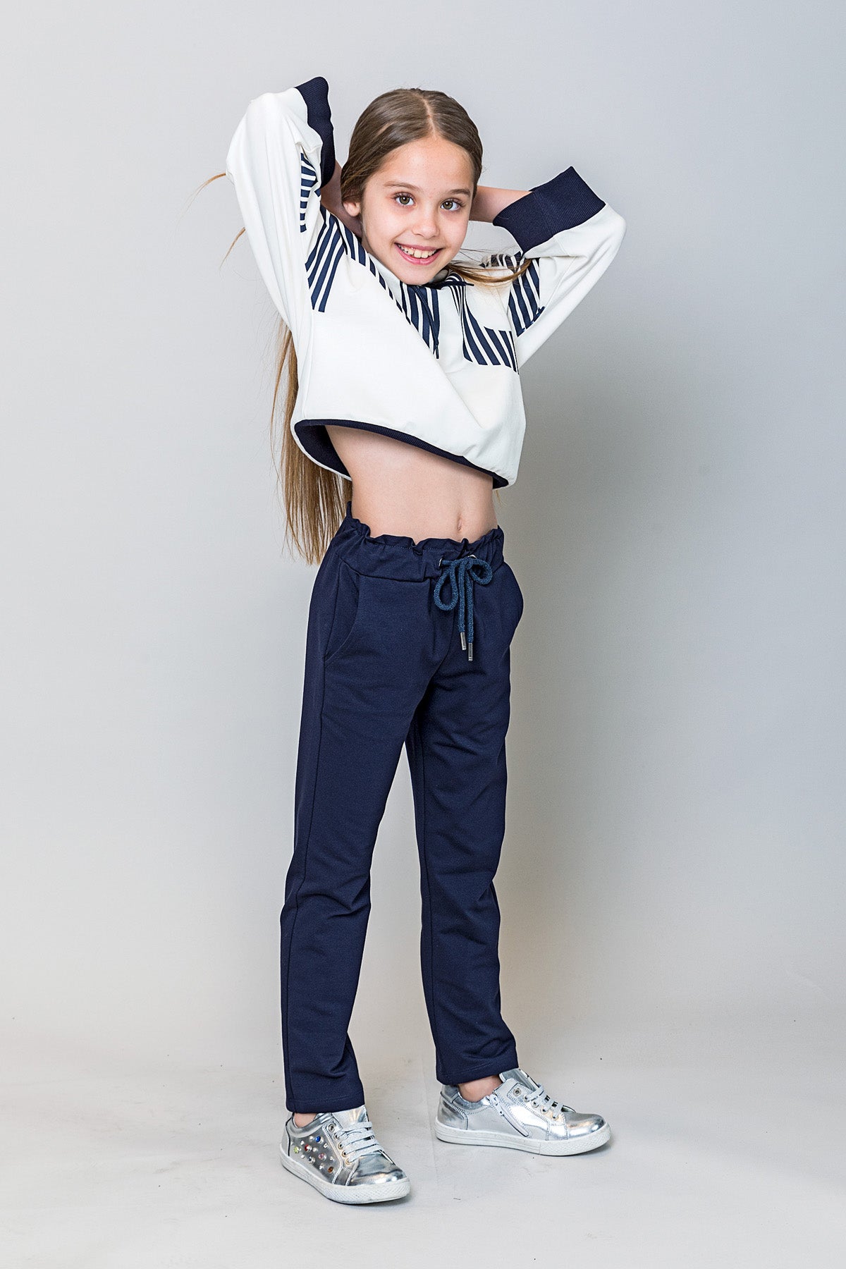 InCity Kids Kız Çocuk Kapüşonlu Yarasa Kol Enjoy Sweatshirt