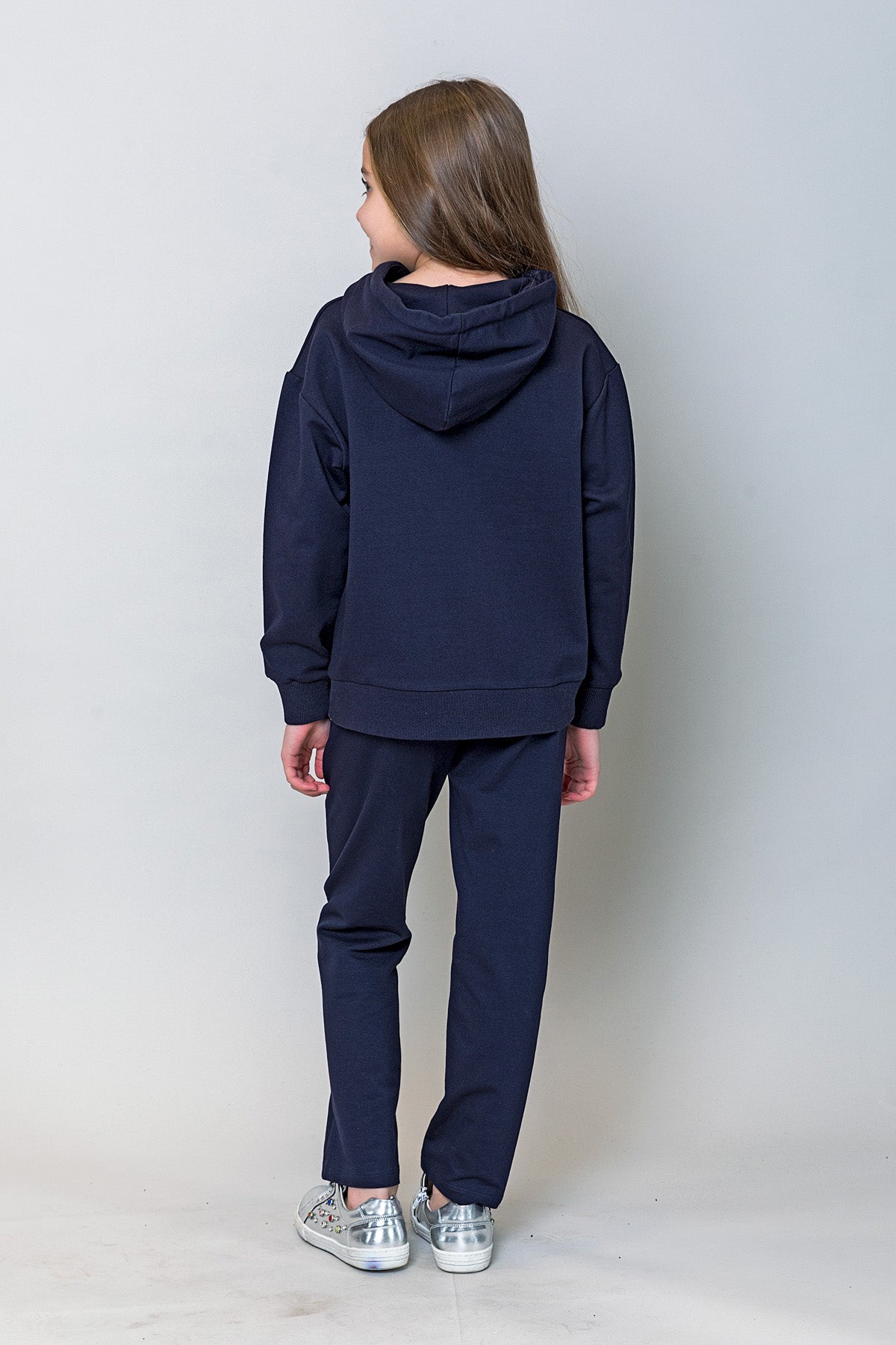 InCity Kids Kız Çocuk Kapüşonlu Puantiyeli Sweatshirt