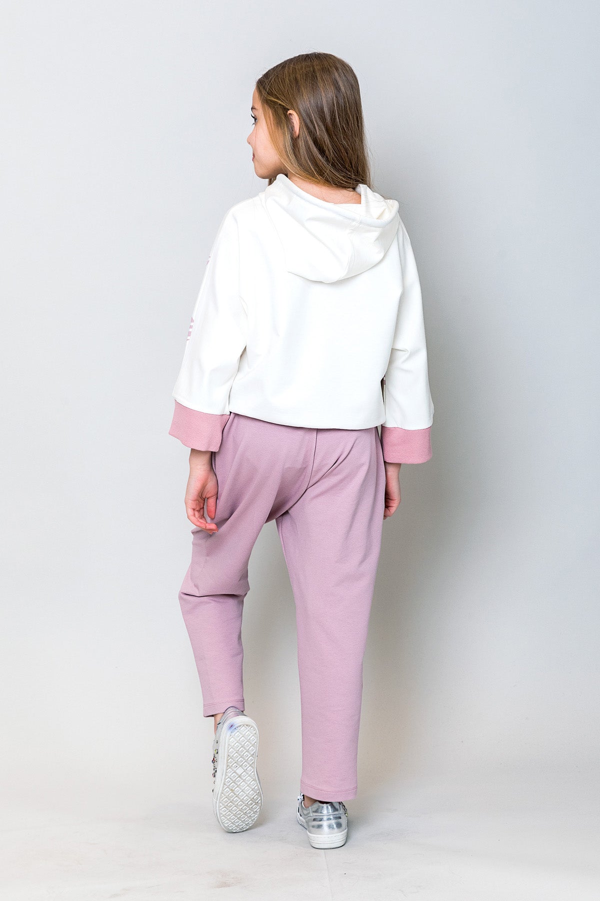 InCity Kids Kız Çocuk Kapüşonlu Yarasa Kol Enjoy Sweatshirt