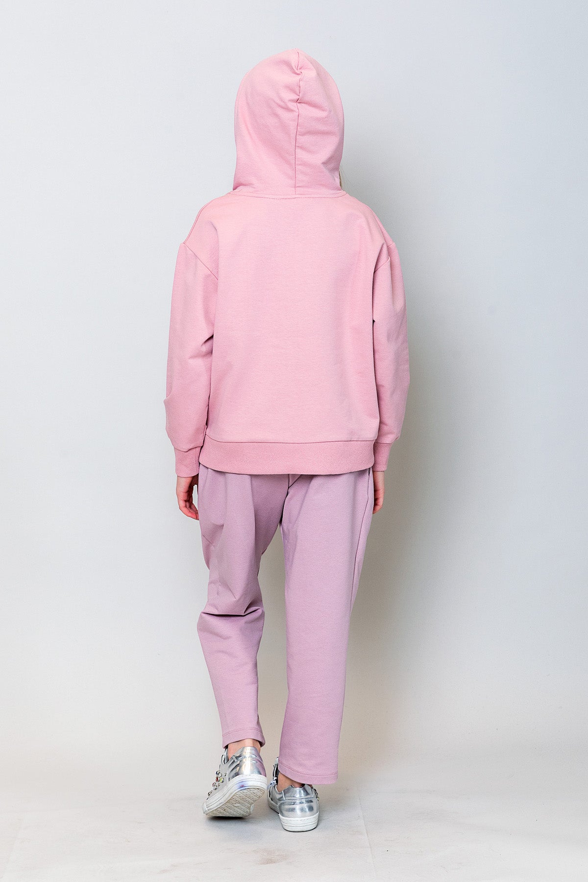 InCity Kids Kız Çocuk Kapüşonlu Puantiyeli Sweatshirt