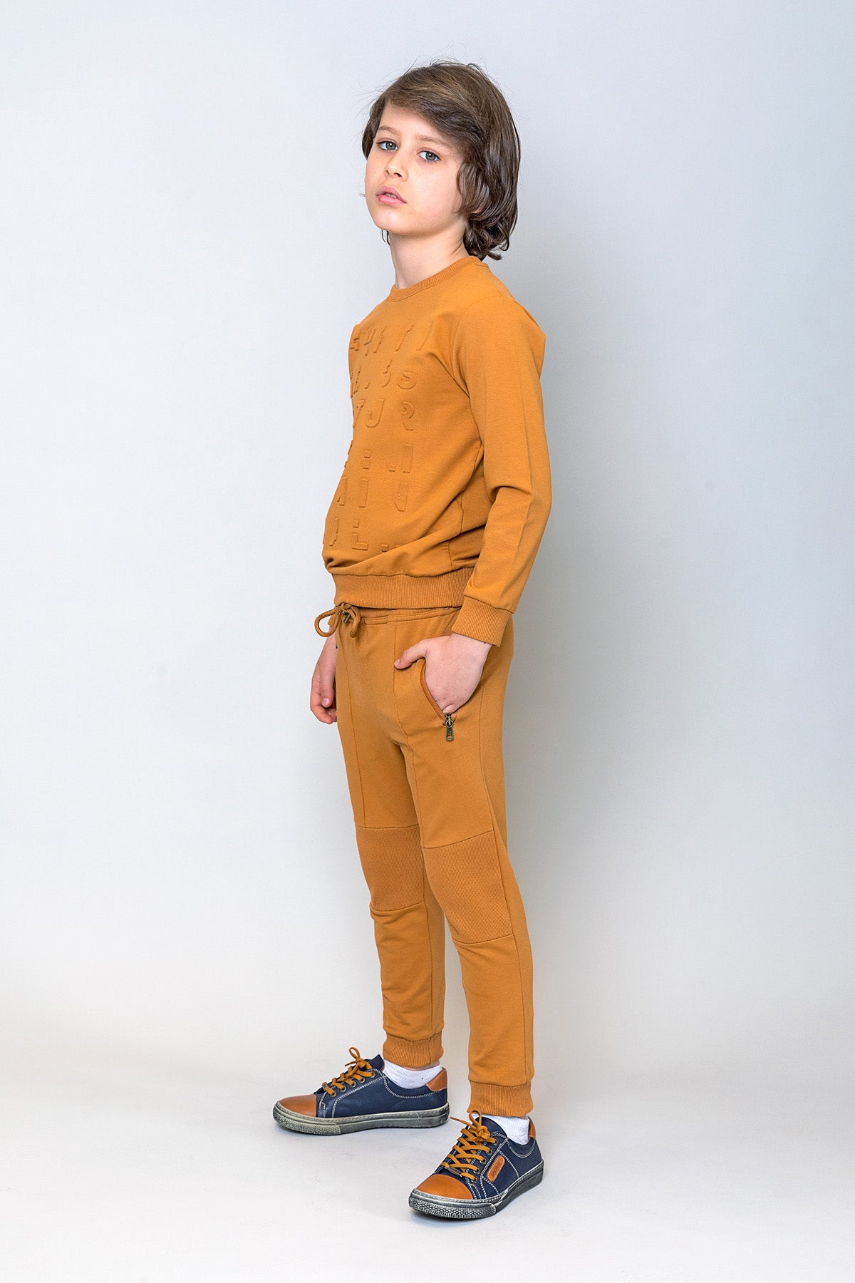 InCity Kids Erkek Çocuk Harf Nakışlı Sweatshirt