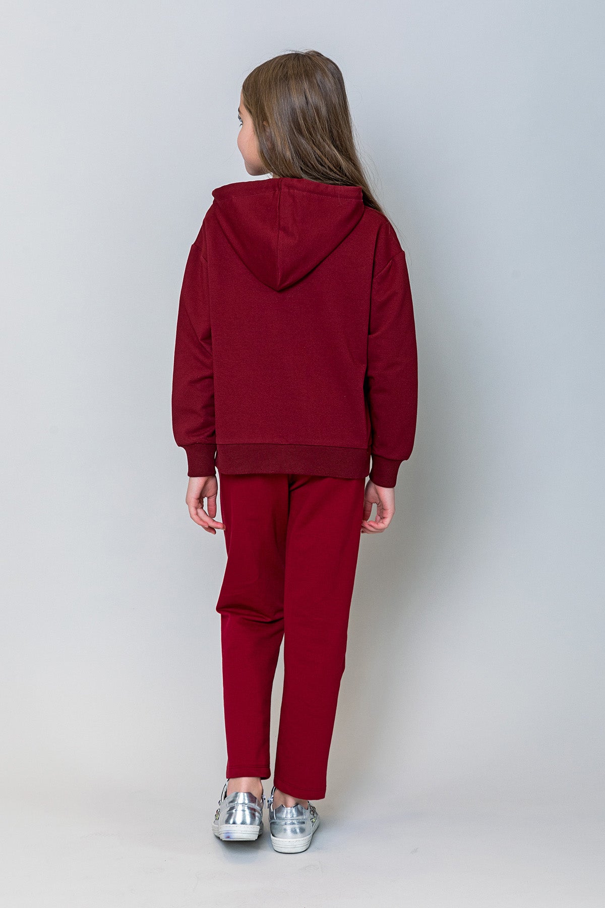 InCity Kids Kız Çocuk Kapüşonlu Puantiyeli Sweatshirt