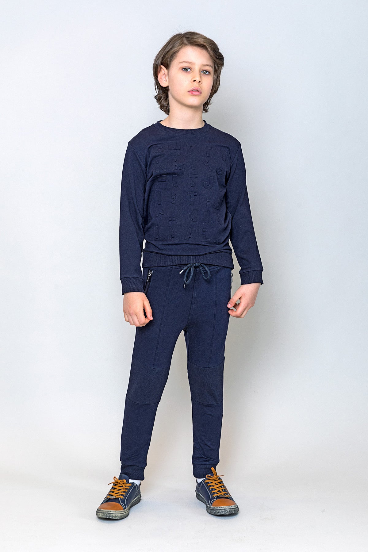 InCity Kids Erkek Çocuk Harf Nakışlı Sweatshirt