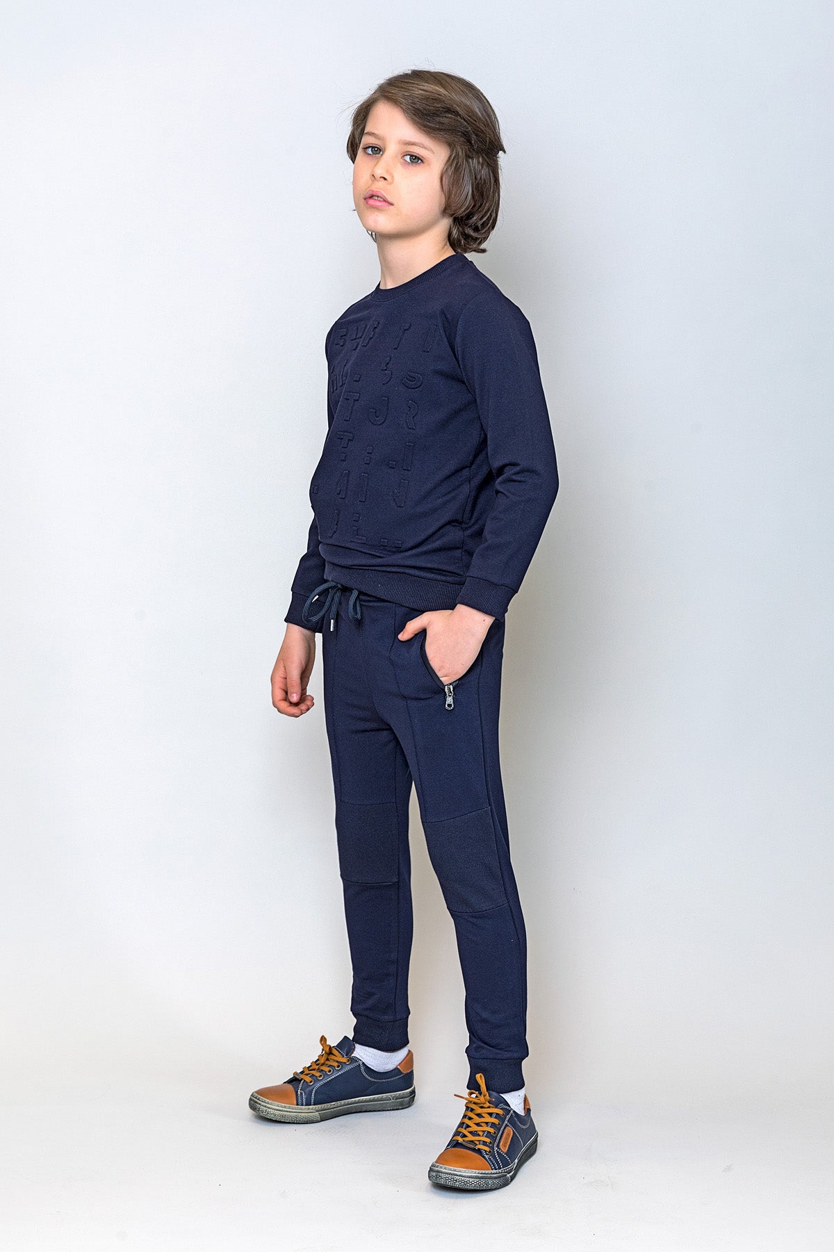 InCity Kids Erkek Çocuk Harf Nakışlı Sweatshirt