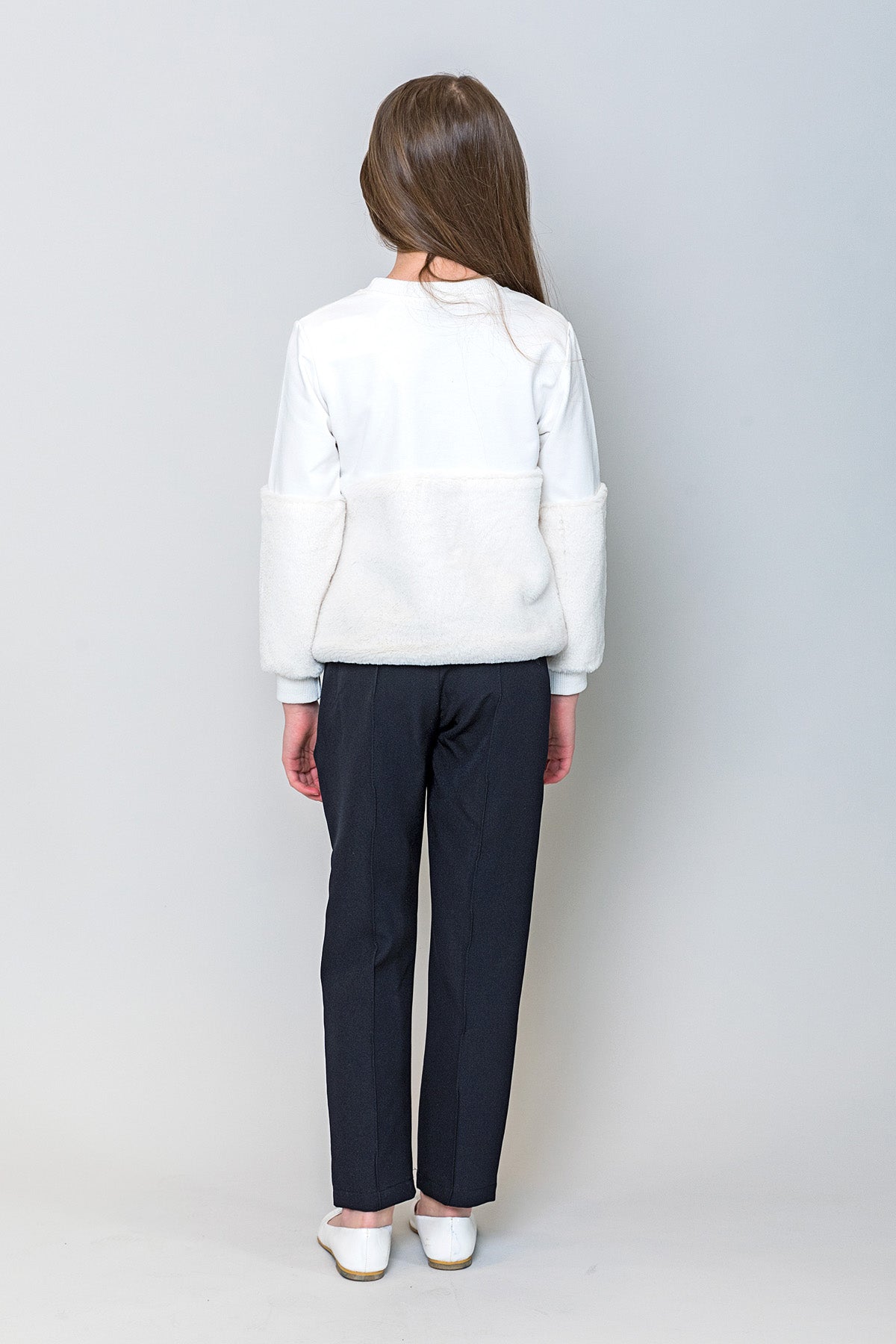 InCity Kids Kız Çocuk Yarım Peluş Sweatshirt