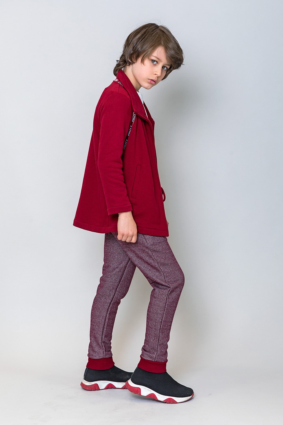 InCity Kids Erkek Çocuk InCity Şerit Detaylı Önü Açık Ceket