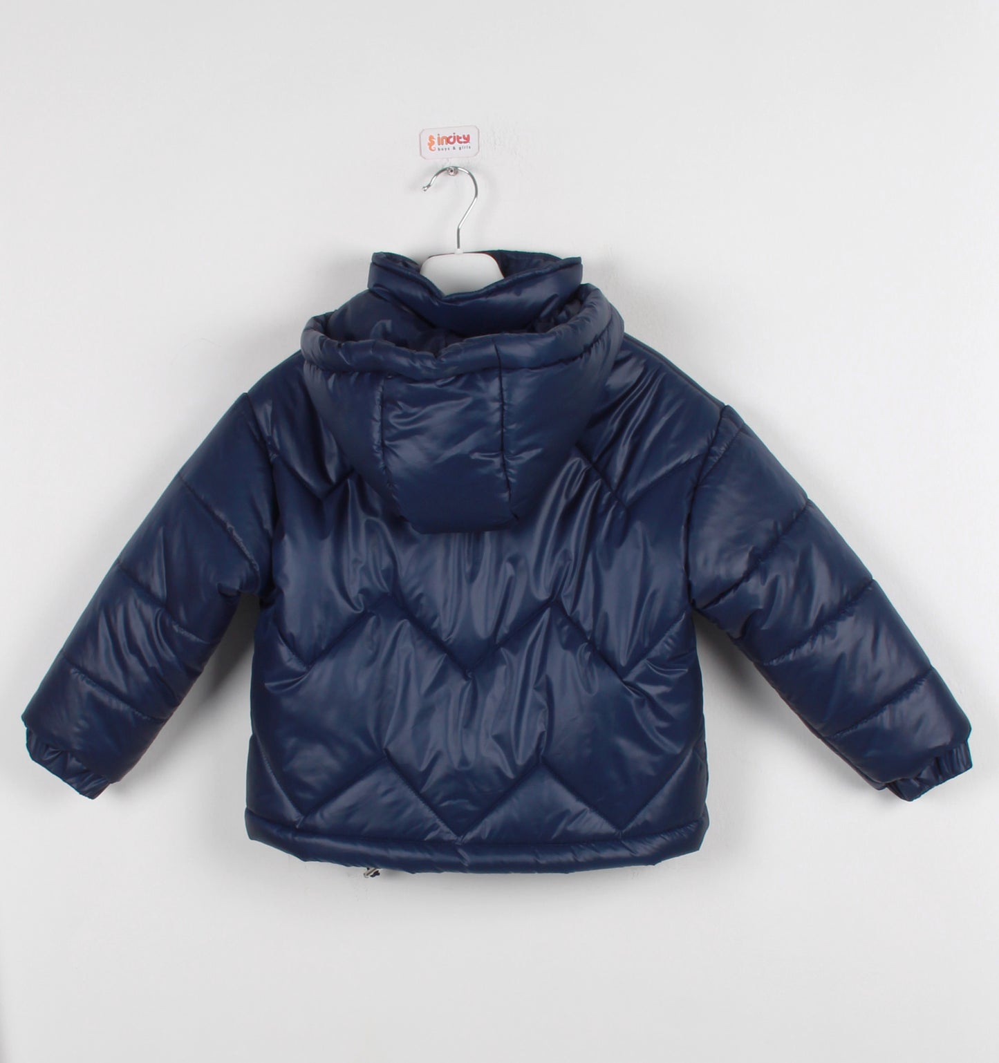 InCity Kids Kız Çocuk Kapüşonlu Kapitone Desenli Şişme Mont