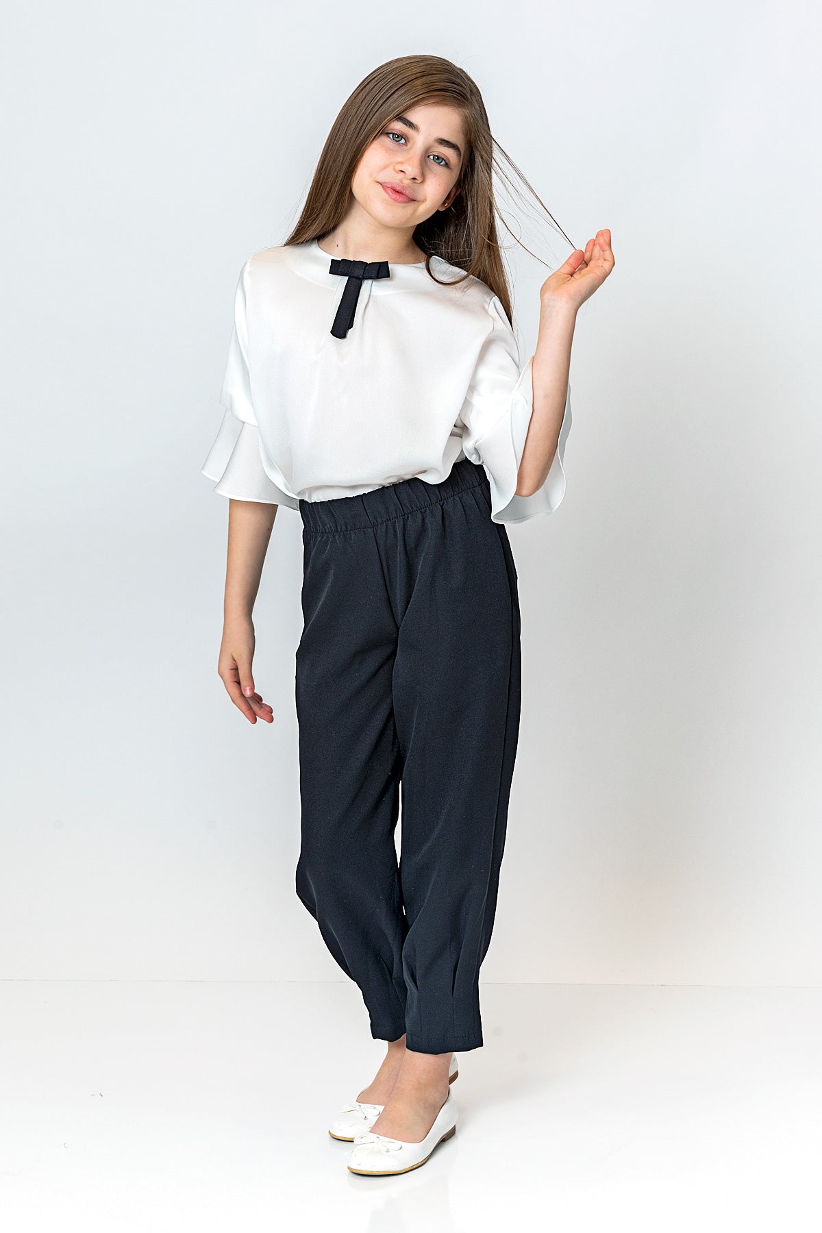 InCity Kids Kız Çocuk Paçası Pensli Jogger Pantolon