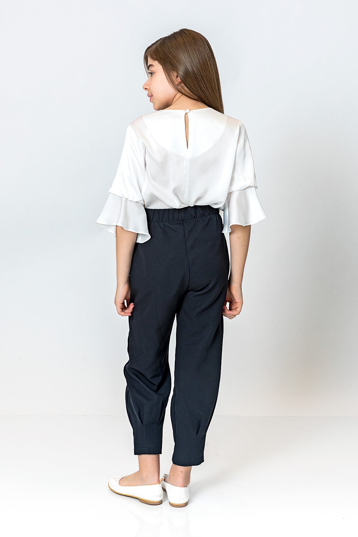 InCity Kids Kız Çocuk Paçası Pensli Jogger Pantolon