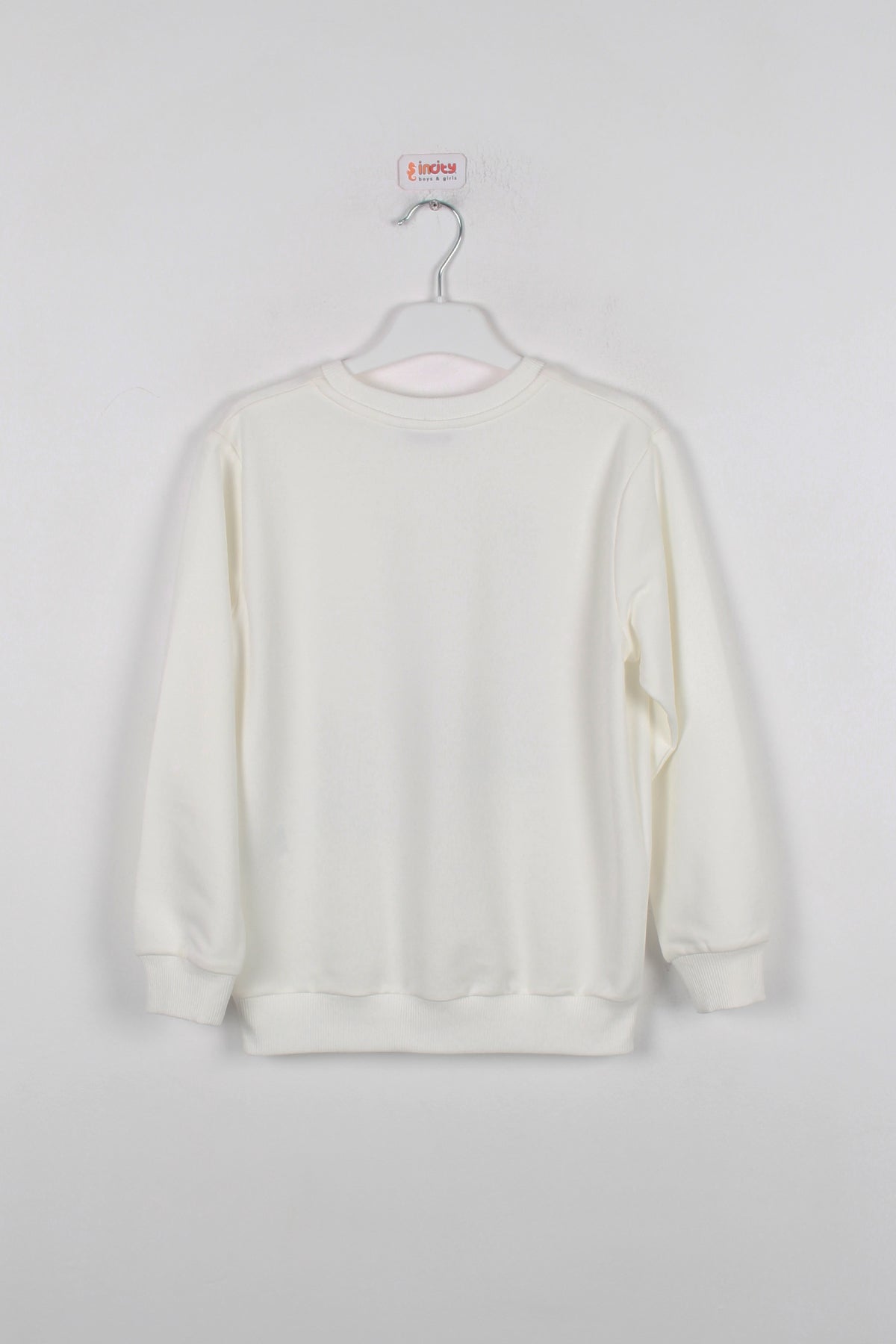 InCity Kids Erkek Çocuk Geometrik Desen Baskılı Ekru Sweatshirt