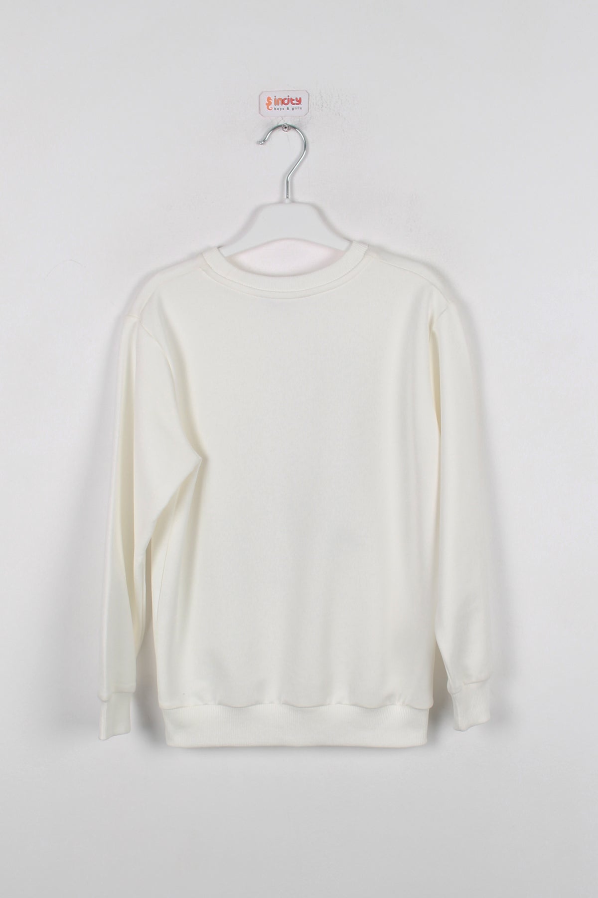 InCity Kids Erkek Çocuk Geometrik Desen Baskılı Ekru Sweatshirt