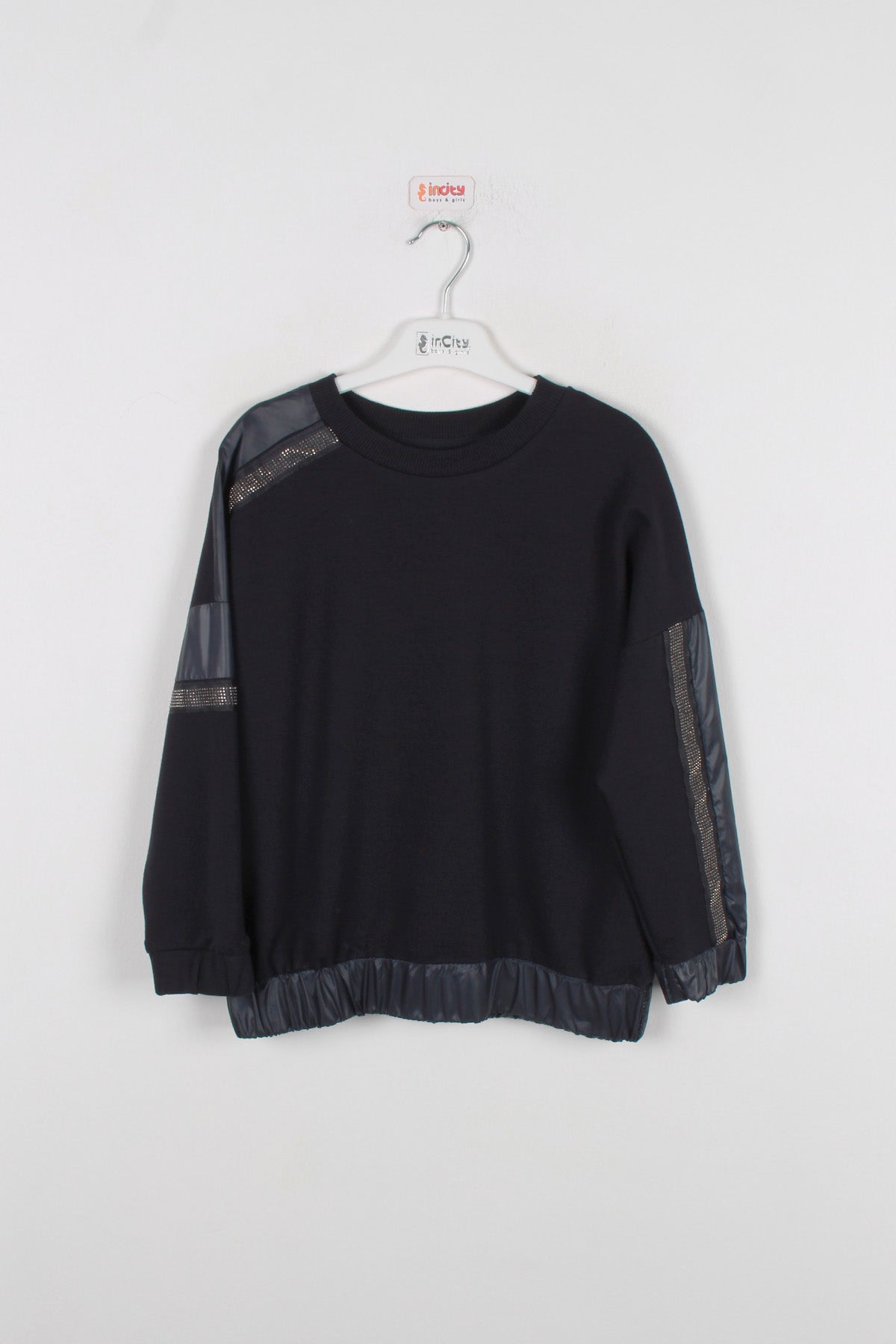 InCity Kids Kız Çocuk Taş Detaylı Sweatshirt