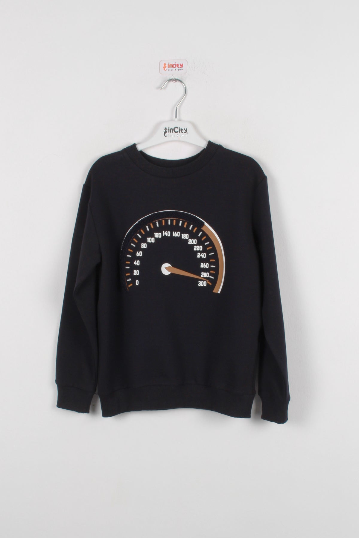InCity Kids Erkek Çocuk Hız Göstergesi Baskılı Sweatshirt