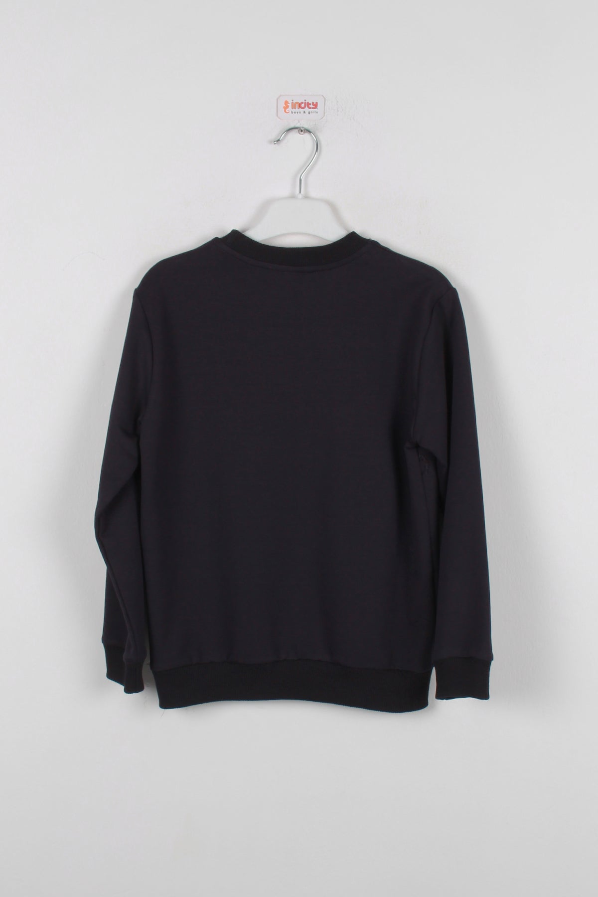 InCity Kids Erkek Çocuk Nakışlı ve Peluşlu Geometrik Desenli Sweatshirt